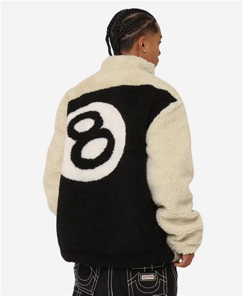 stussy 8 ball jacket replica|stussy 8 ball sherpa jacket.